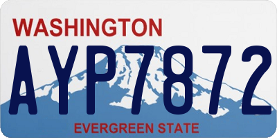 WA license plate AYP7872