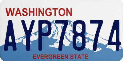 WA license plate AYP7874