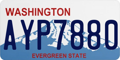 WA license plate AYP7880