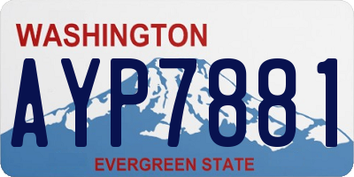WA license plate AYP7881