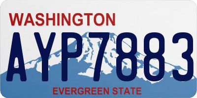 WA license plate AYP7883