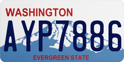 WA license plate AYP7886