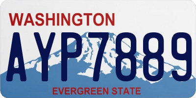 WA license plate AYP7889
