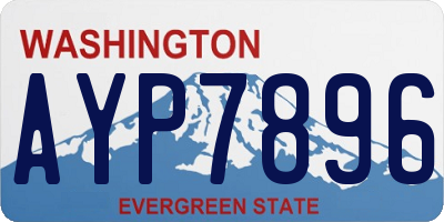 WA license plate AYP7896