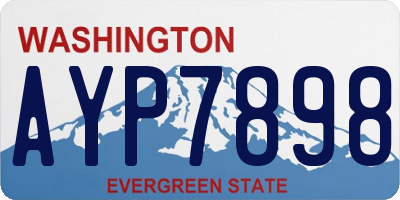 WA license plate AYP7898