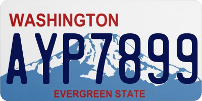 WA license plate AYP7899