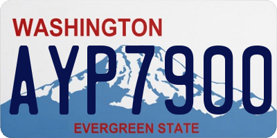 WA license plate AYP7900