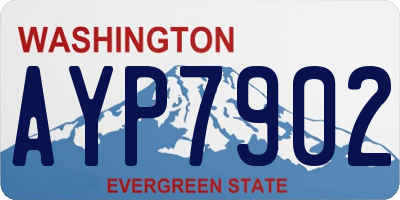 WA license plate AYP7902