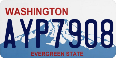 WA license plate AYP7908