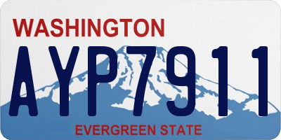WA license plate AYP7911