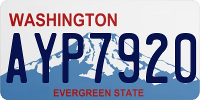WA license plate AYP7920