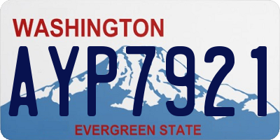 WA license plate AYP7921