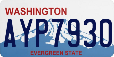 WA license plate AYP7930