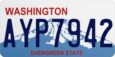 WA license plate AYP7942