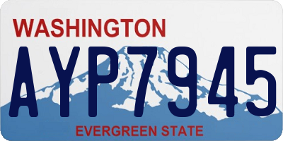 WA license plate AYP7945