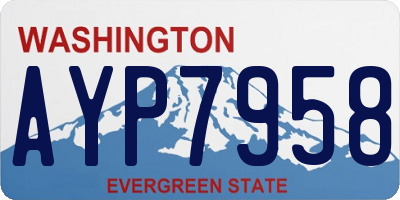 WA license plate AYP7958