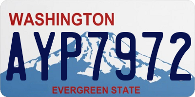 WA license plate AYP7972