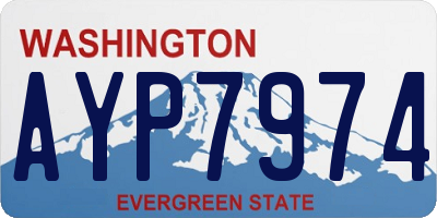 WA license plate AYP7974