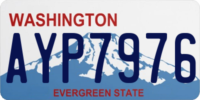 WA license plate AYP7976