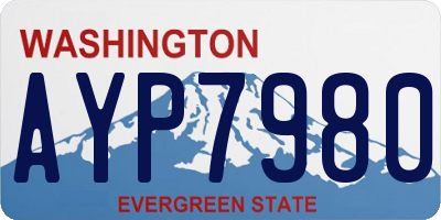 WA license plate AYP7980