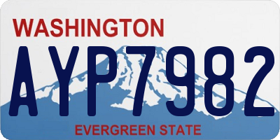 WA license plate AYP7982