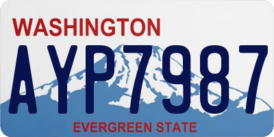 WA license plate AYP7987