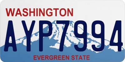 WA license plate AYP7994