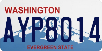 WA license plate AYP8014