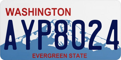 WA license plate AYP8024