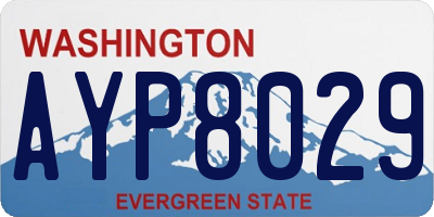 WA license plate AYP8029