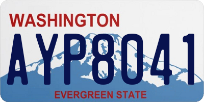 WA license plate AYP8041