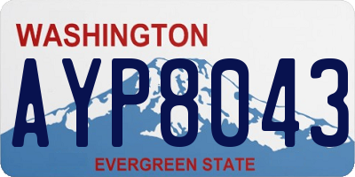 WA license plate AYP8043