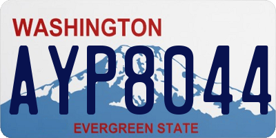 WA license plate AYP8044