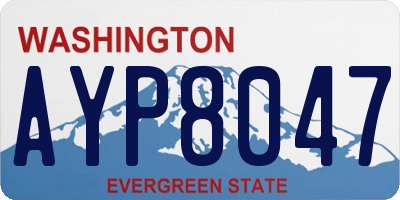 WA license plate AYP8047