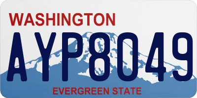 WA license plate AYP8049