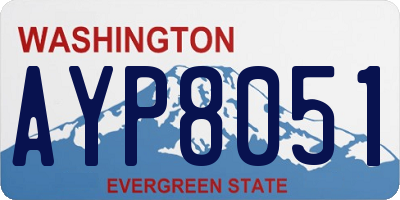 WA license plate AYP8051