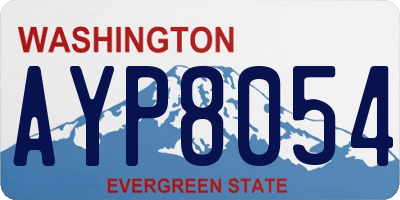 WA license plate AYP8054