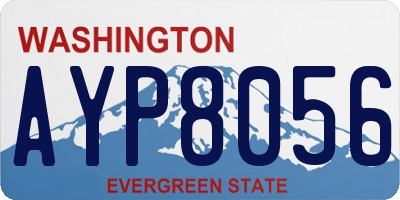 WA license plate AYP8056