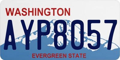 WA license plate AYP8057