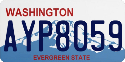 WA license plate AYP8059