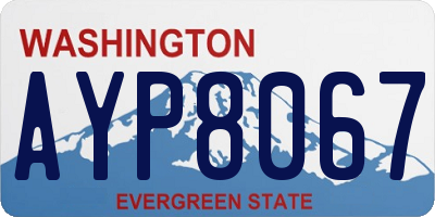 WA license plate AYP8067