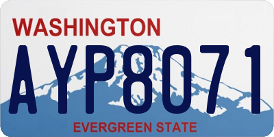 WA license plate AYP8071