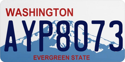 WA license plate AYP8073