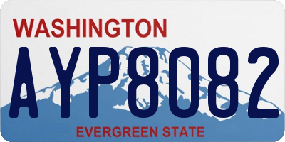WA license plate AYP8082