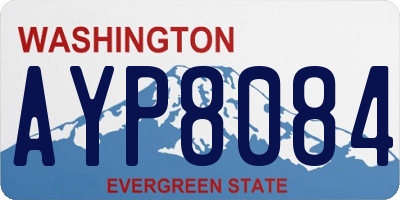 WA license plate AYP8084