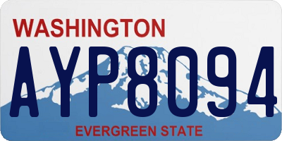 WA license plate AYP8094