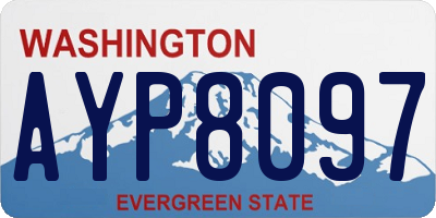 WA license plate AYP8097