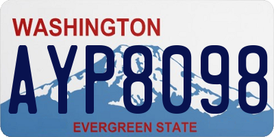 WA license plate AYP8098