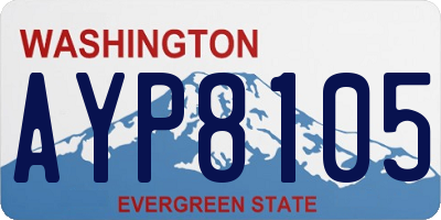 WA license plate AYP8105