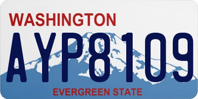 WA license plate AYP8109